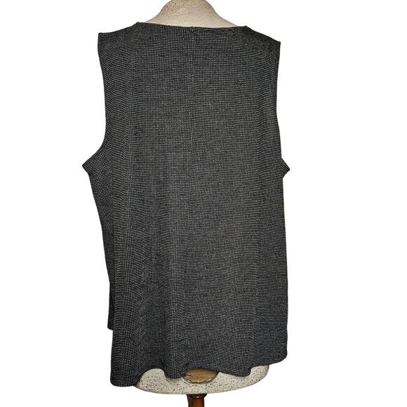 Black Knit Sleeveless Blouse Size 3X - Picture 2 of 3